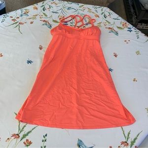 Athleta athletic dress coral orange pink size small